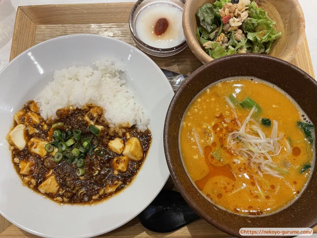 たまプラーザ 西安健菜キッチン 麻婆豆腐と担々麺ランチ